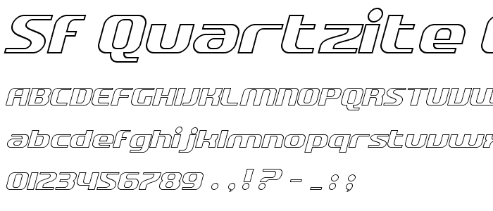 SF Quartzite Outline Italic font